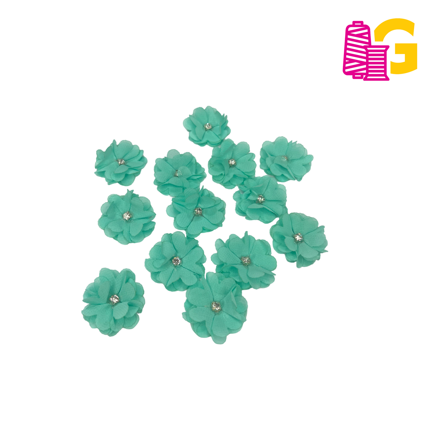 ROSAS INDIVIDUALES CON PIEDRERIA X DOCENA