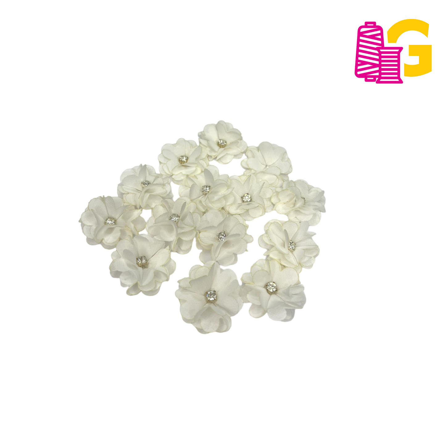 ROSAS INDIVIDUALES CON PIEDRERIA X DOCENA