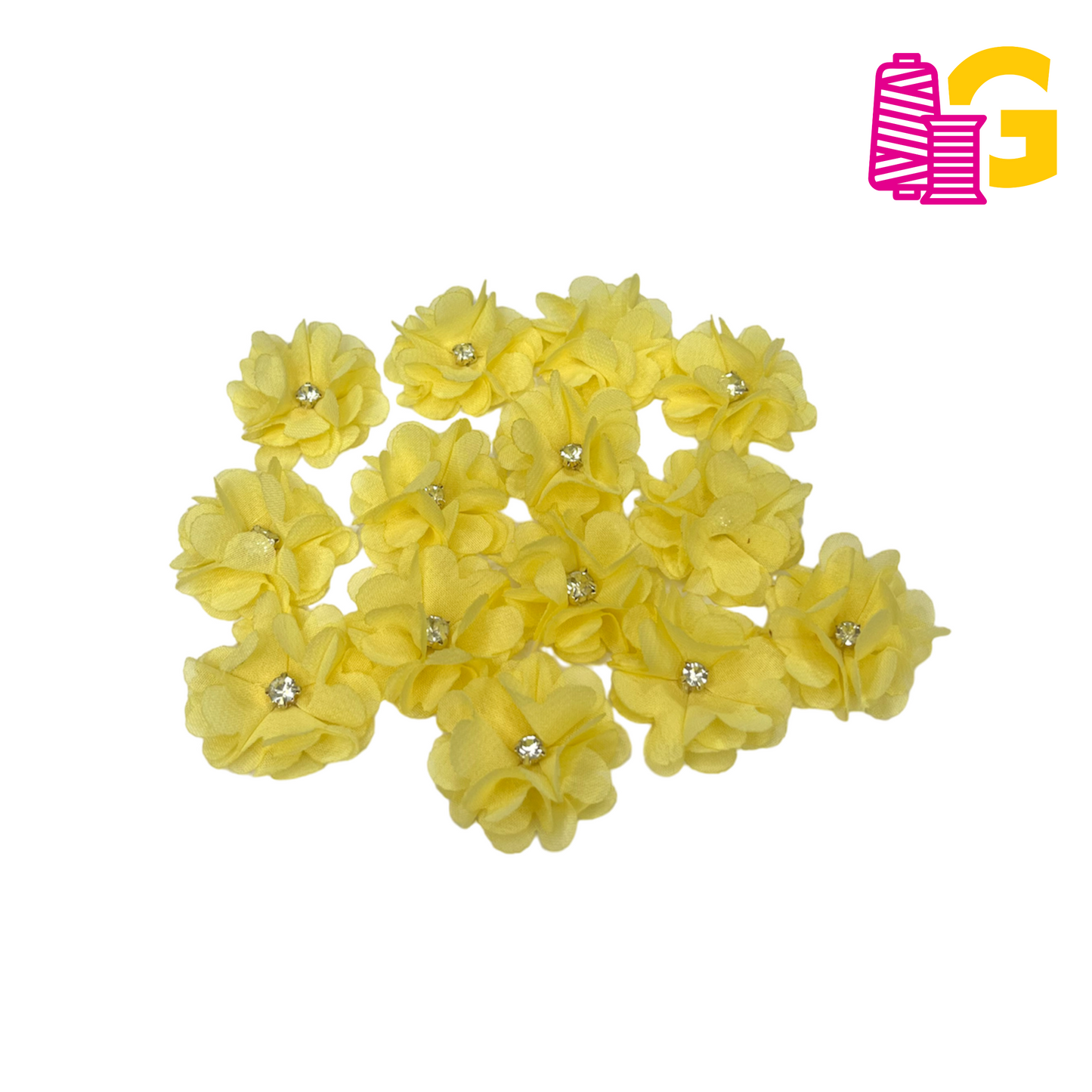 ROSAS INDIVIDUALES CON PIEDRERIA X DOCENA