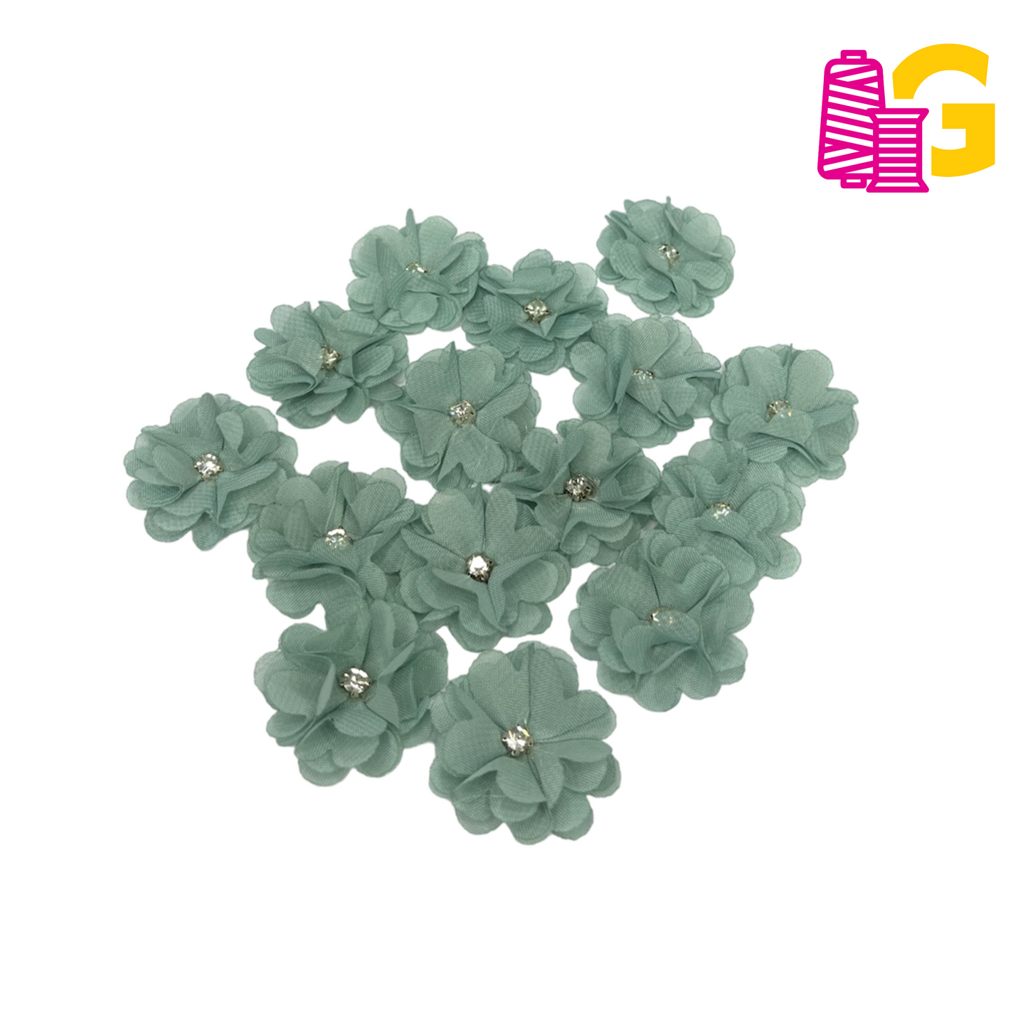ROSAS INDIVIDUALES CON PIEDRERIA X DOCENA