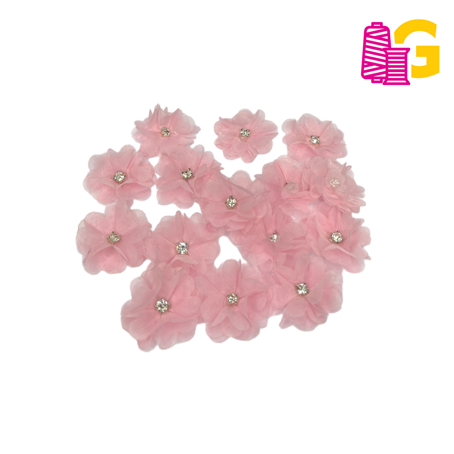 ROSAS INDIVIDUALES CON PIEDRERIA X DOCENA