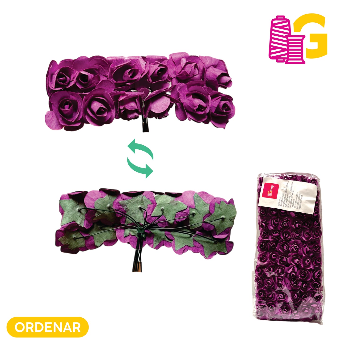 ROSAS DE PAPEL X RAMO 12 UND