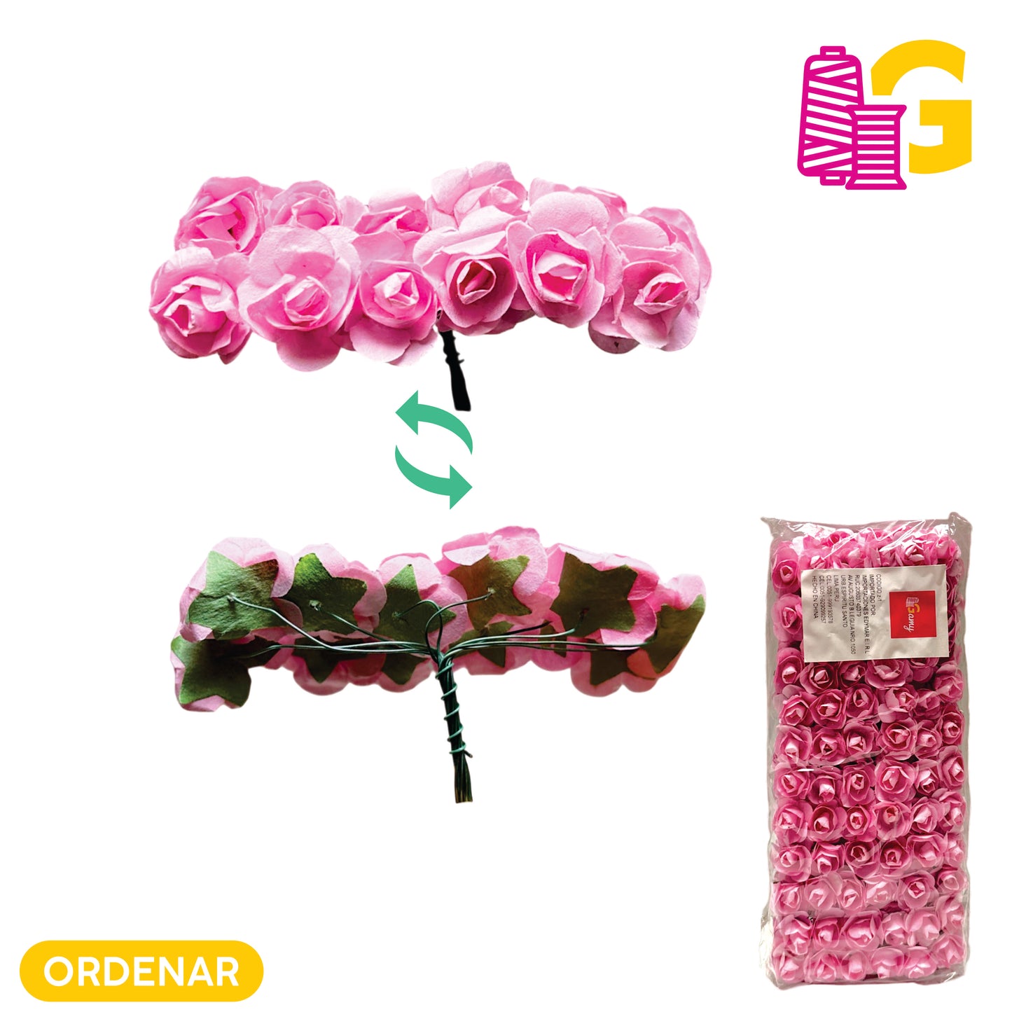 ROSAS DE PAPEL X RAMO 12 UND