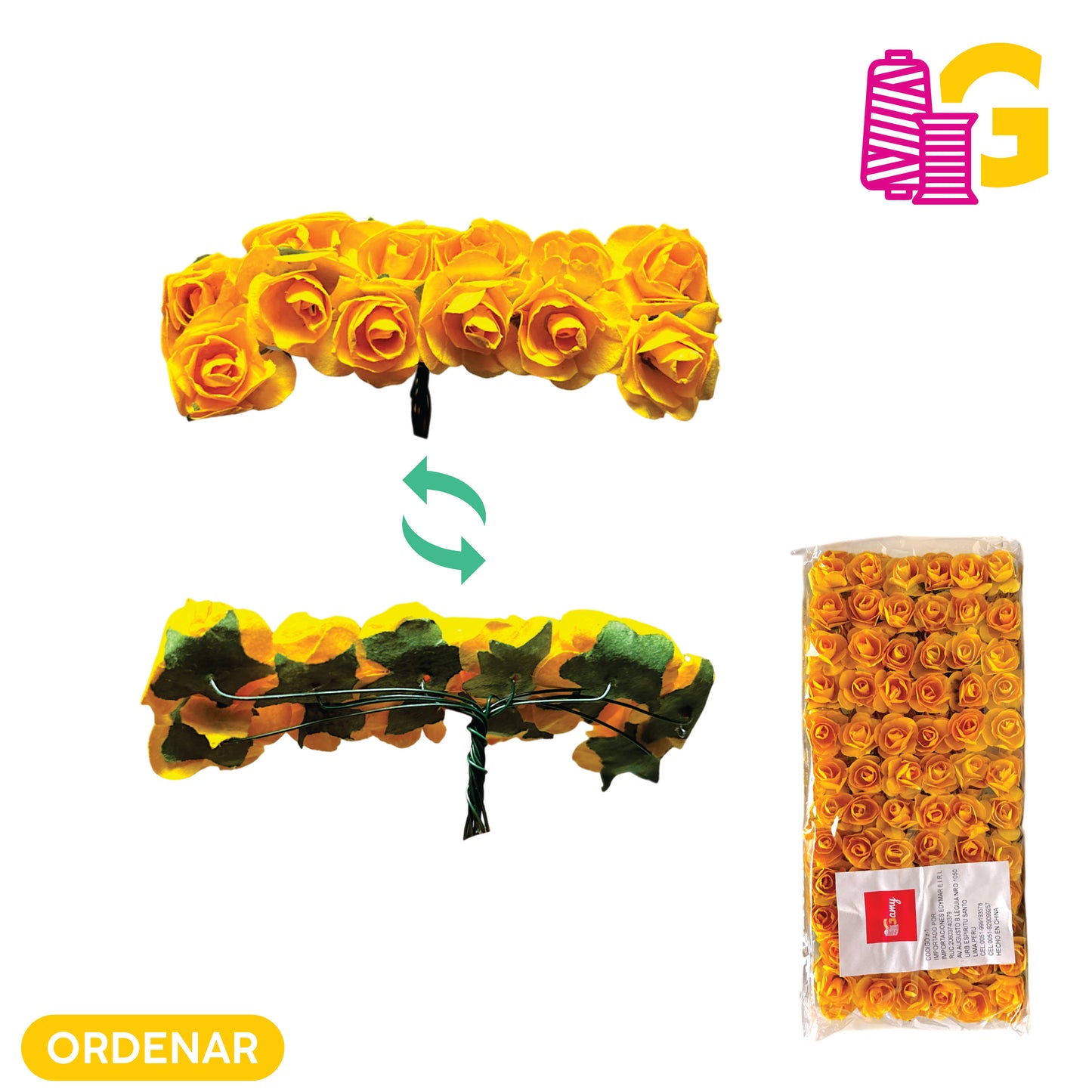 ROSAS DE PAPEL X RAMO 12 UND