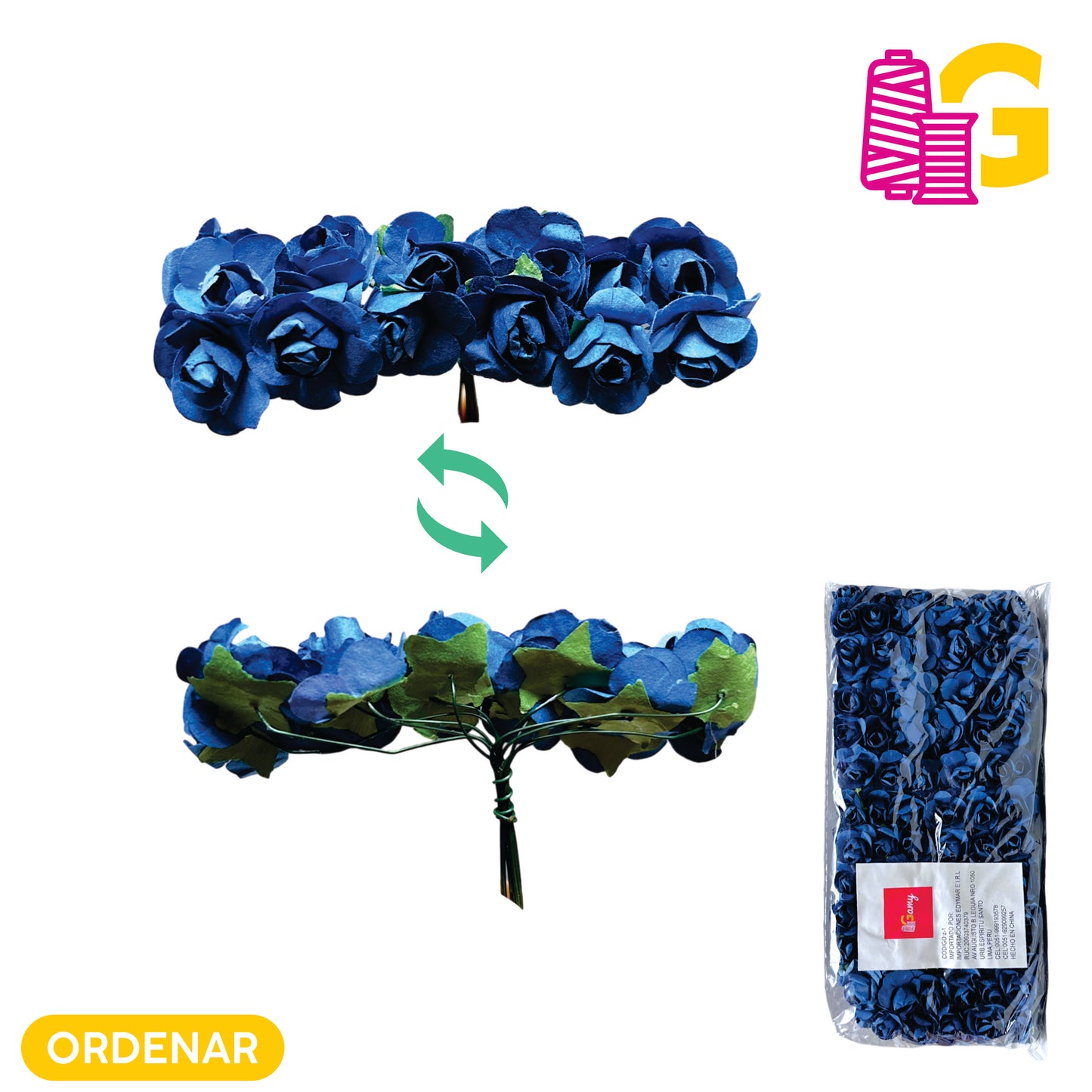 ROSAS DE PAPEL X RAMO 12 UND