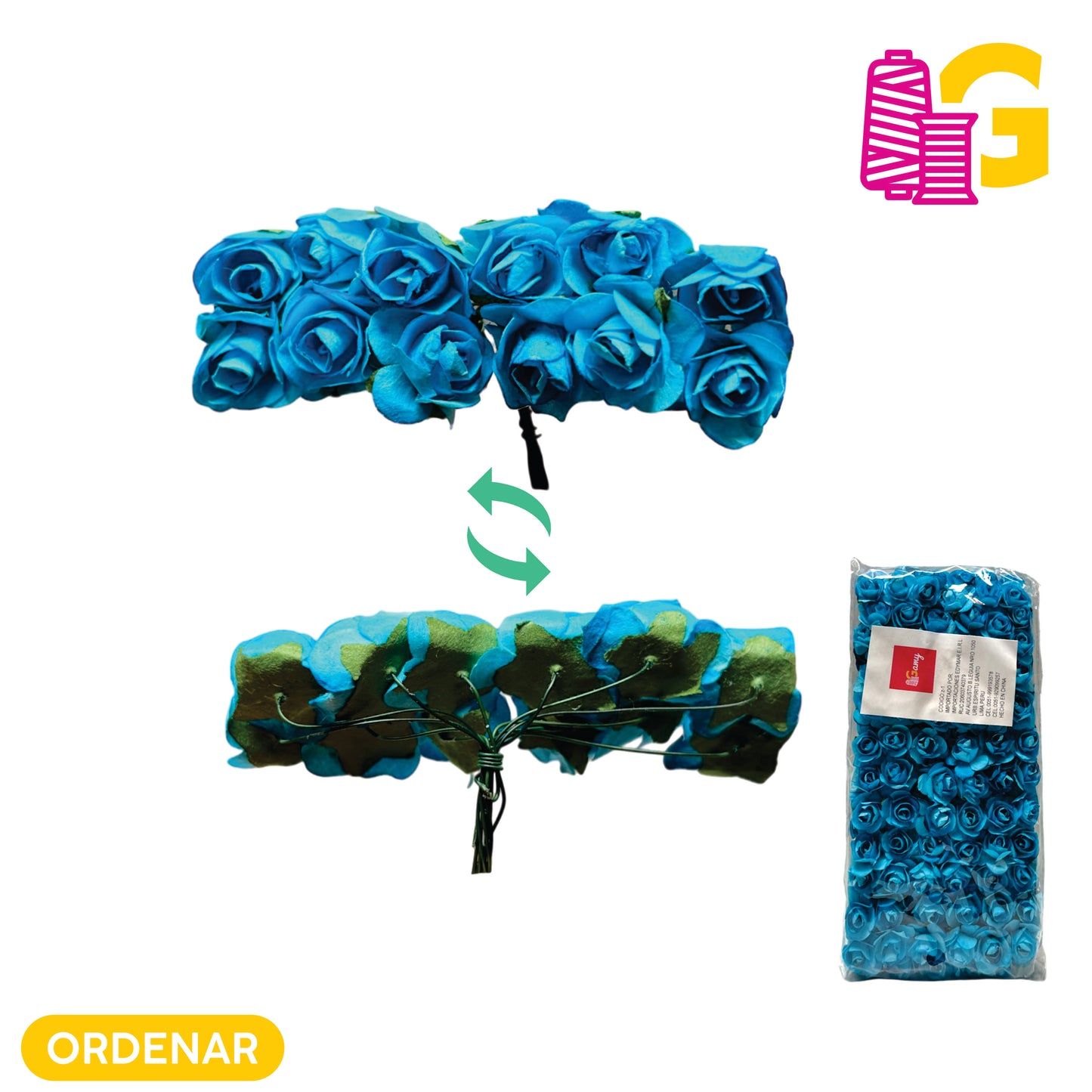 ROSAS DE PAPEL X RAMO 12 UND