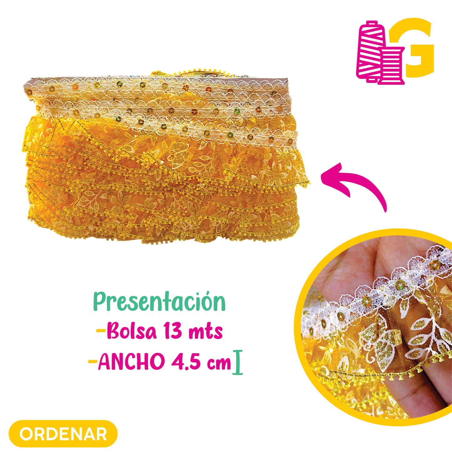 BLONDA ANCHA 1 CAPA X PIEZA 13 MTRS