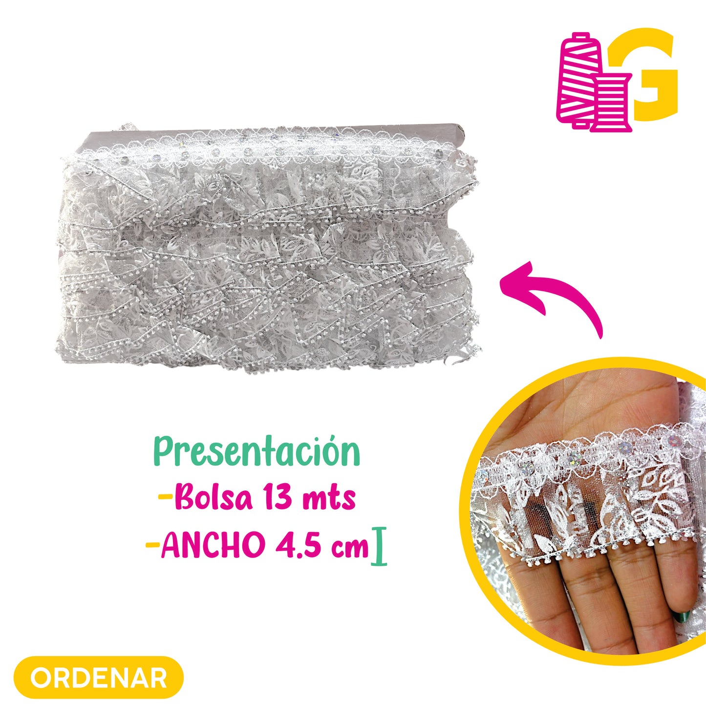 BLONDA ANCHA 1 CAPA X PIEZA 13 MTRS