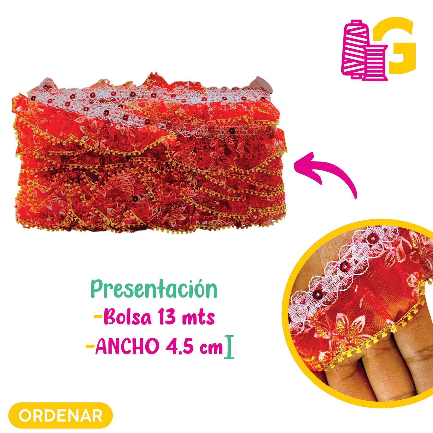 BLONDA ANCHA 1 CAPA X PIEZA 13 MTRS