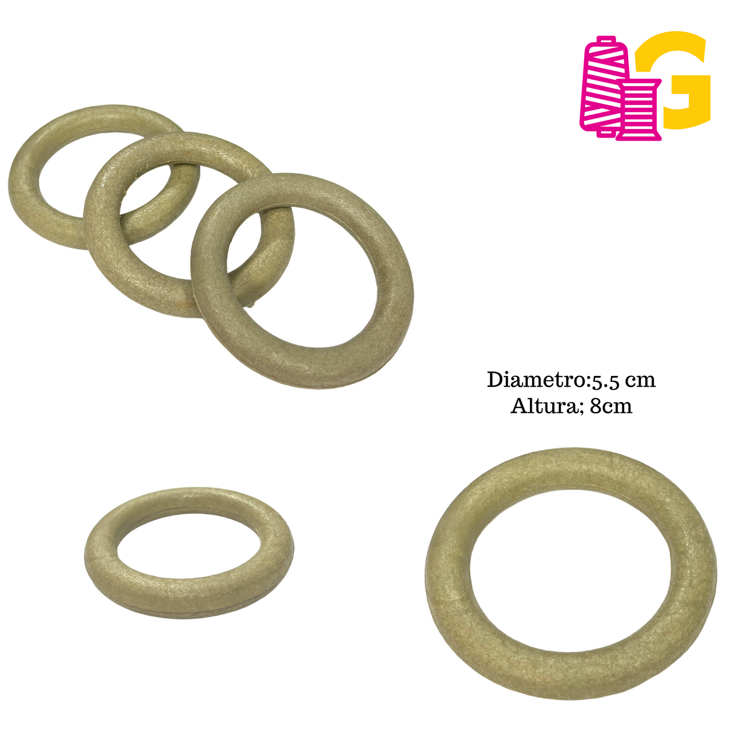 ARGOLLAS ACRILICAS PARA MACRAME