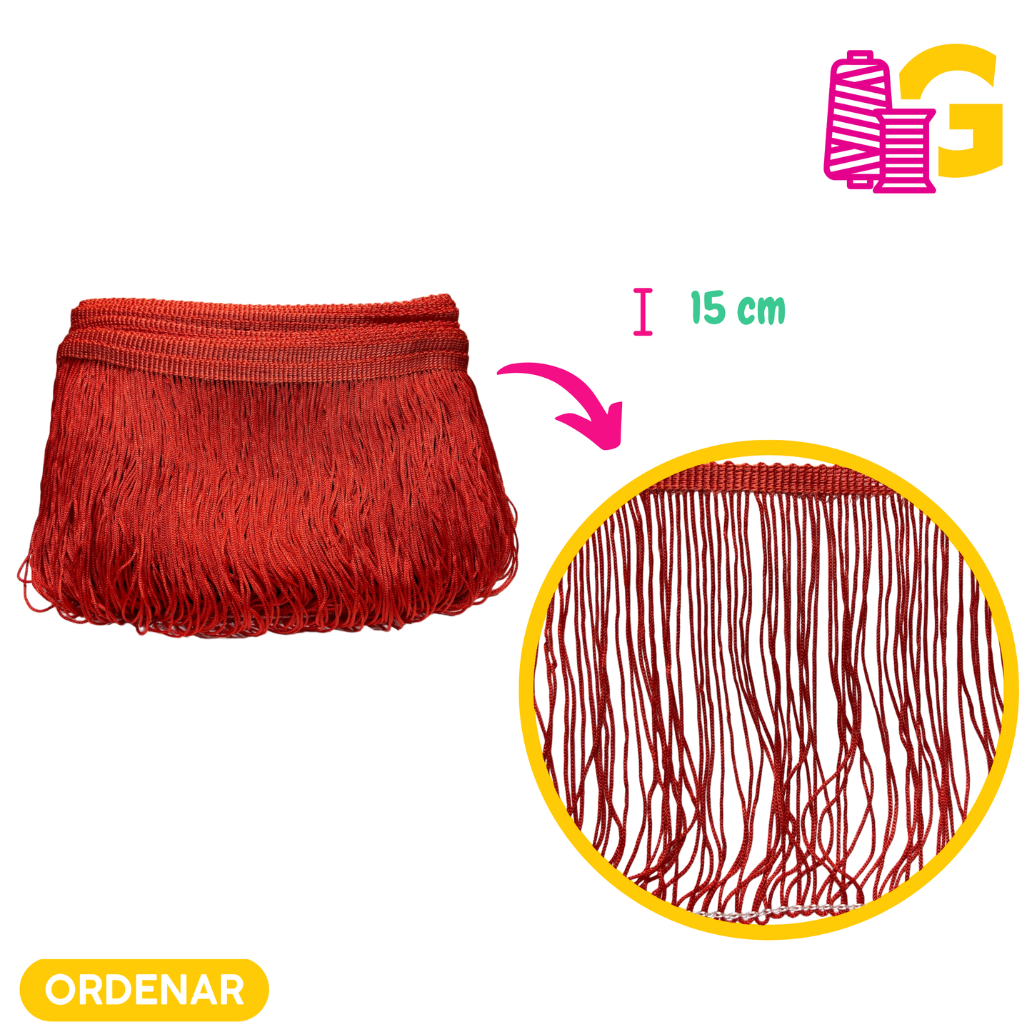 FLECO DE SEDA 15 CM X METRO