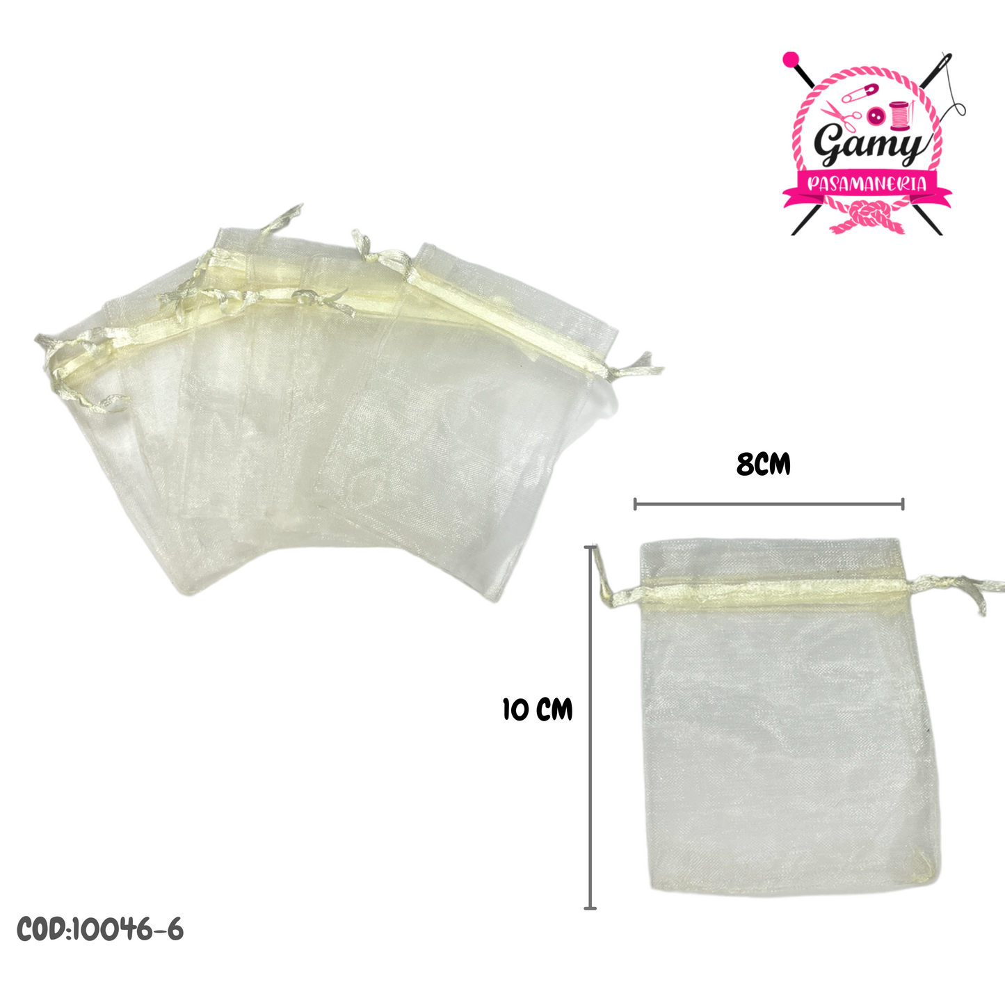 BOLSITAS DE ORGANZA X BOLSA DE 50 PCS.