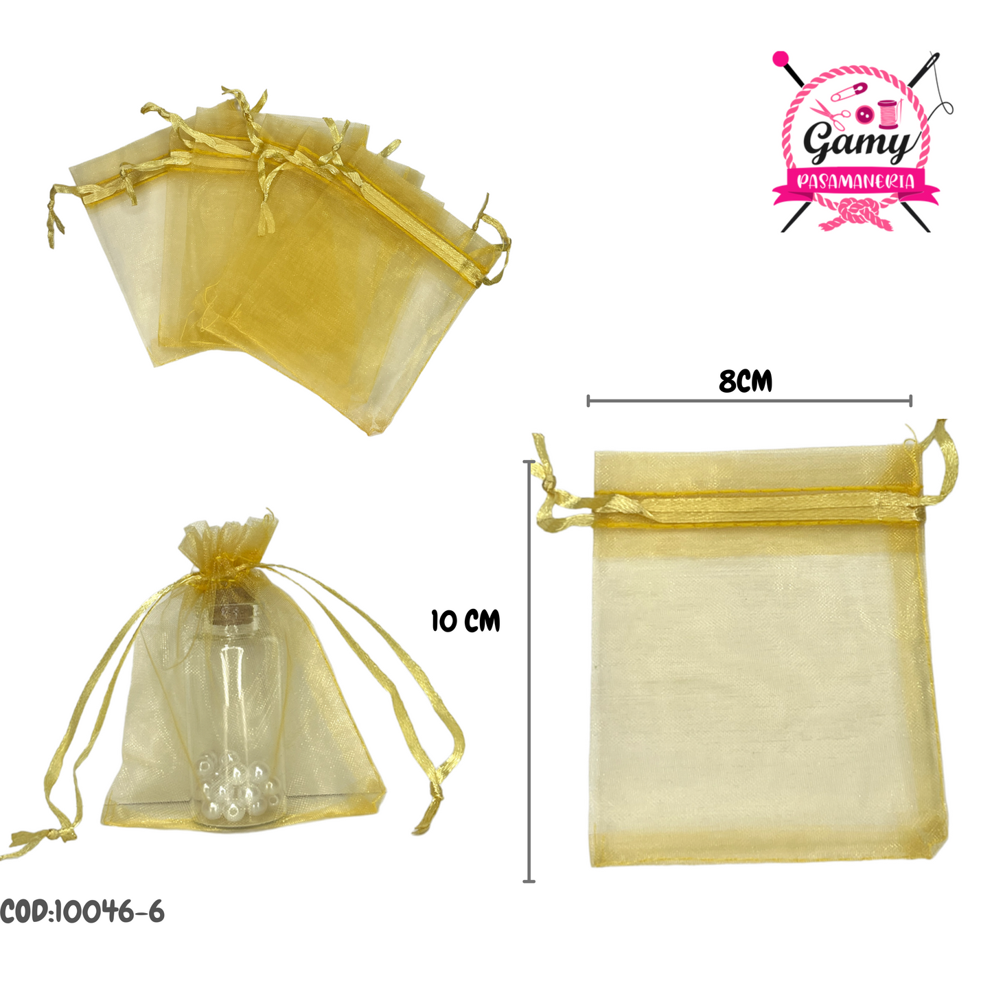 BOLSITAS DE ORGANZA X BOLSA DE 50 PCS.