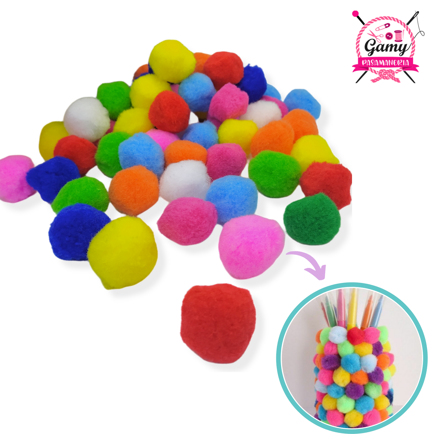POM POM SUELTO 40 MM