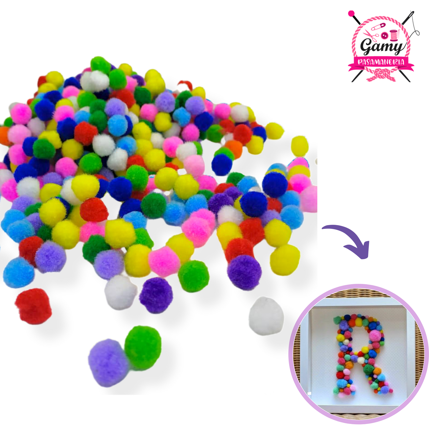 POM PON SUELTO 15 MM