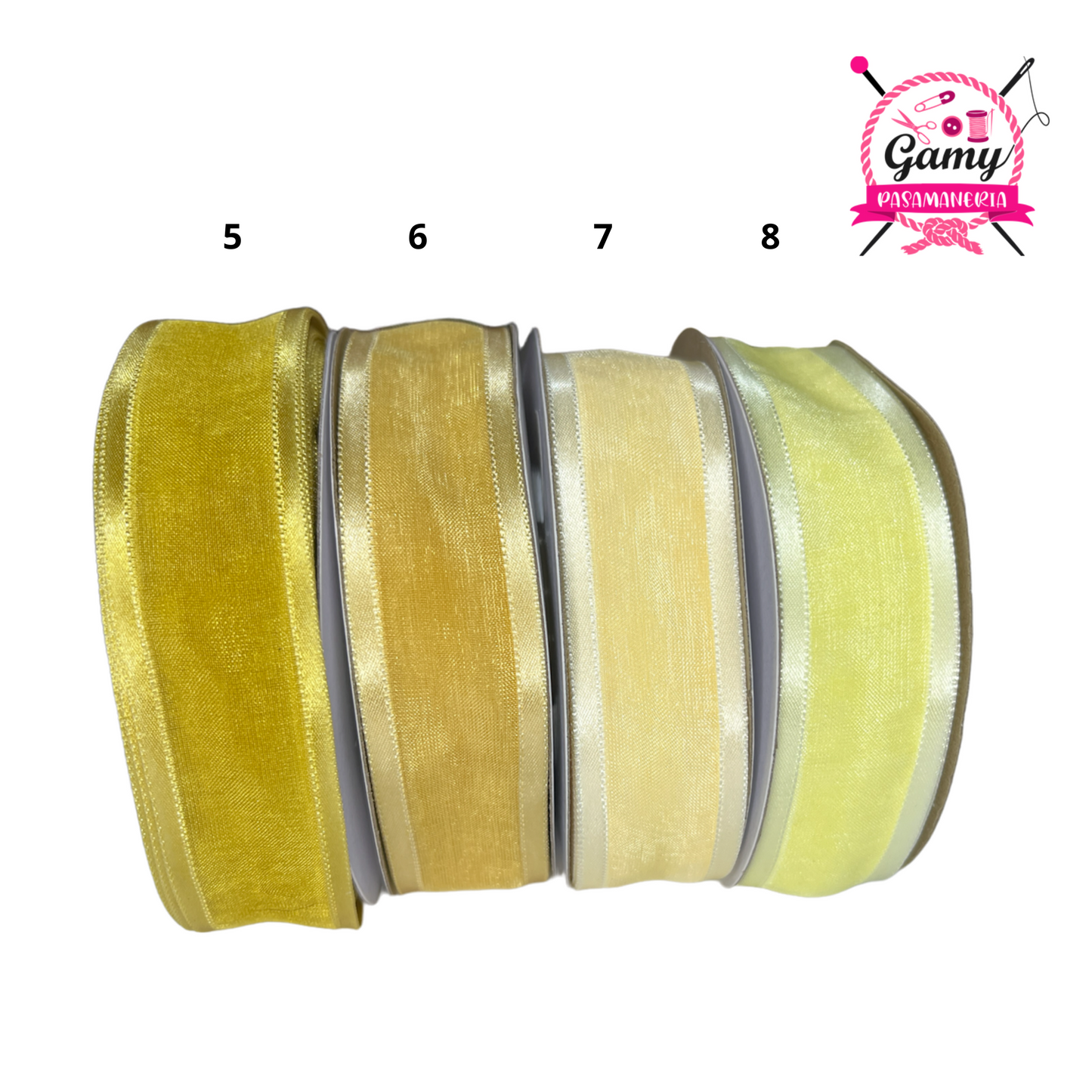 CINTA ORGANZA DE 2.5 CM X ROLLO DE 23 METROS