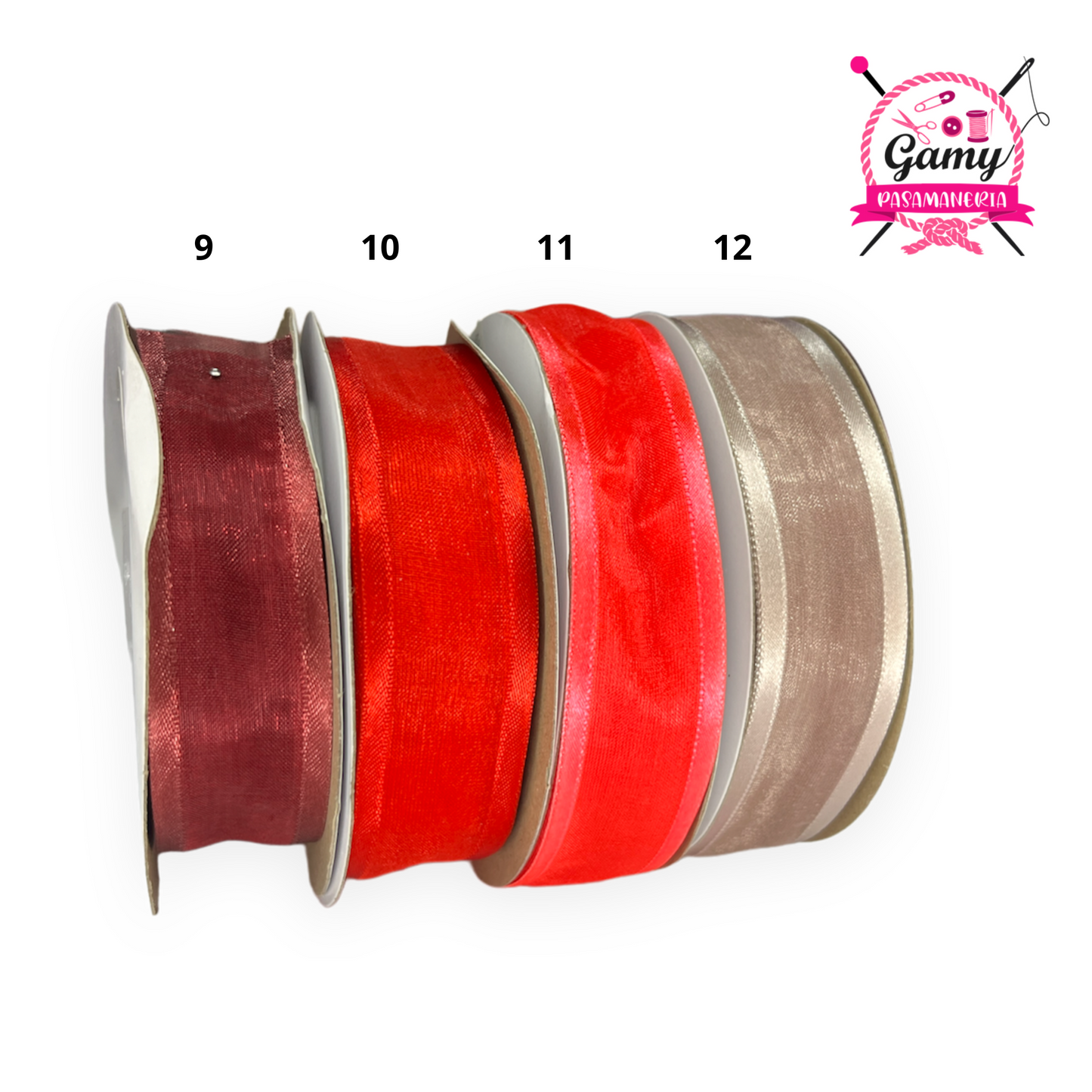 CINTA ORGANZA DE 2.5 CM X ROLLO DE 23 METROS