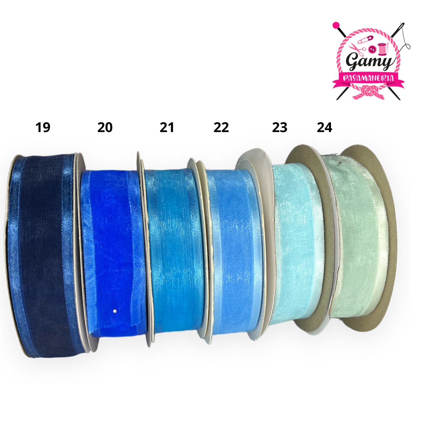 CINTA ORGANZA DE 2.5 CM X ROLLO DE 23 METROS