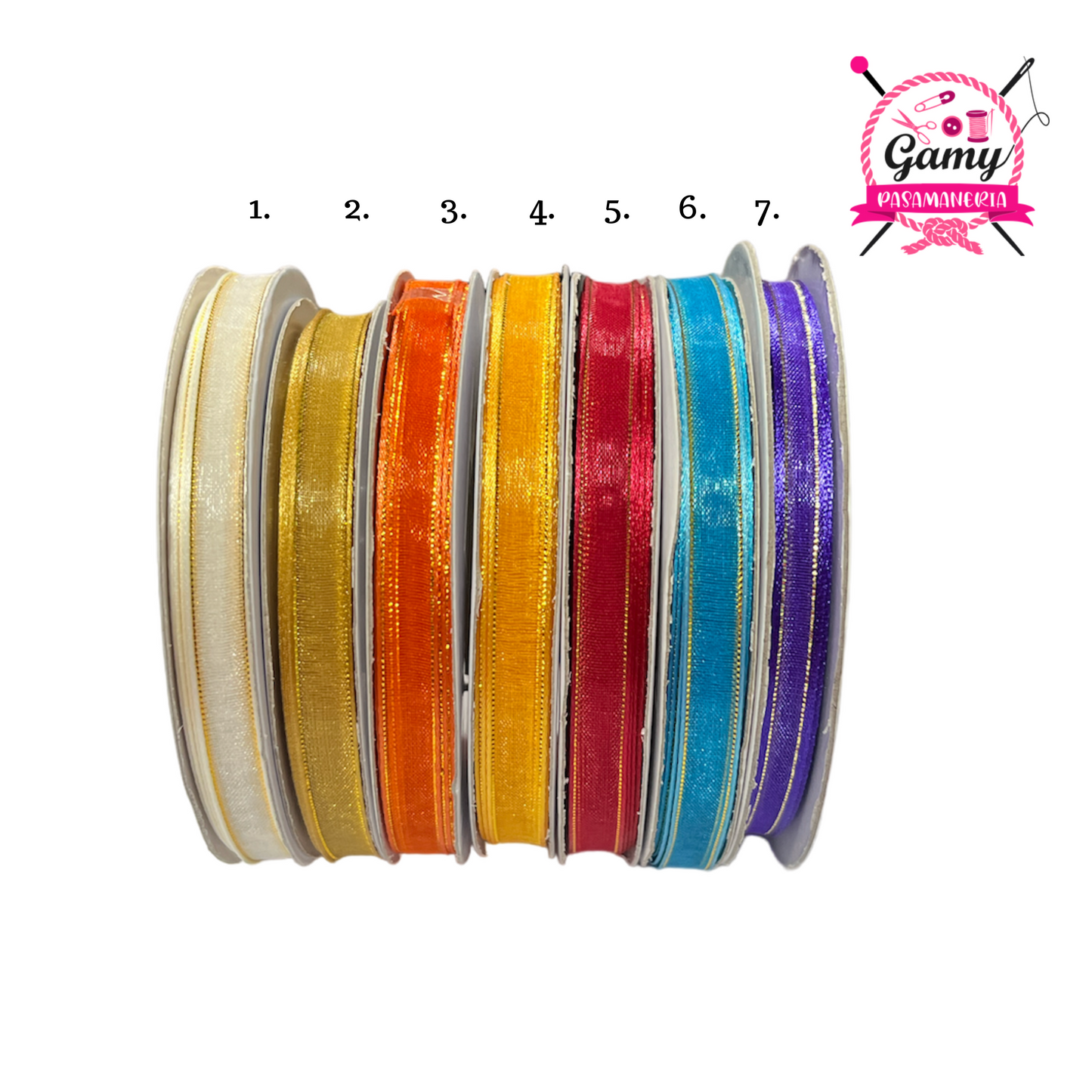 CINTA ORGANZA 7MM CON BRILLO