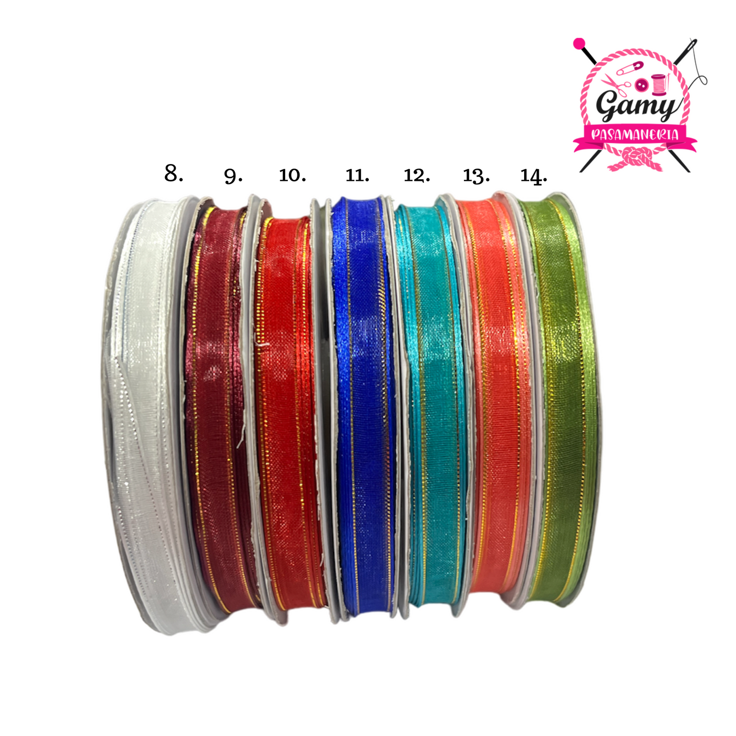 CINTA ORGANZA 7MM CON BRILLO