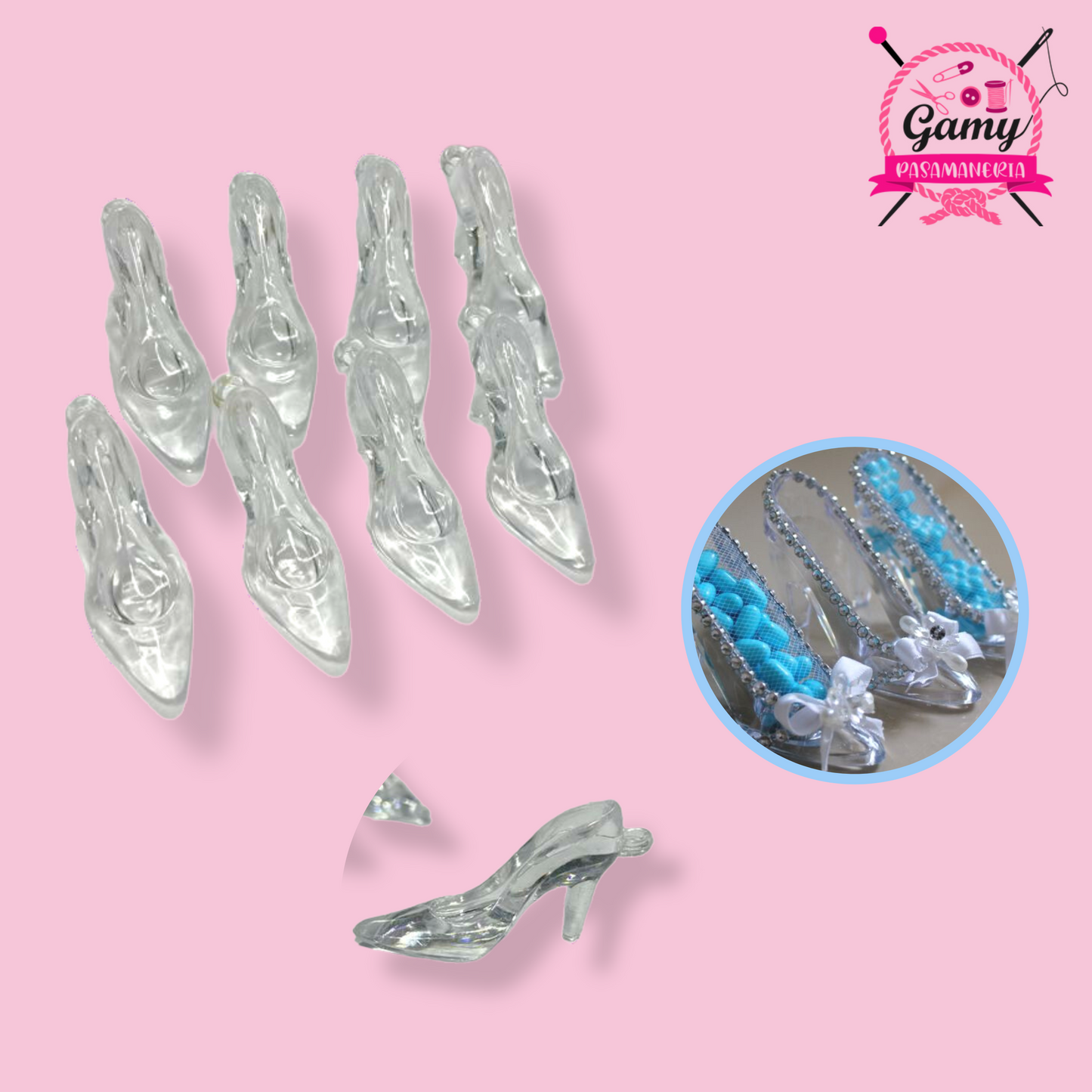 ACRLICOS EN ZAPATOS PRINCESA 15 AÑOS