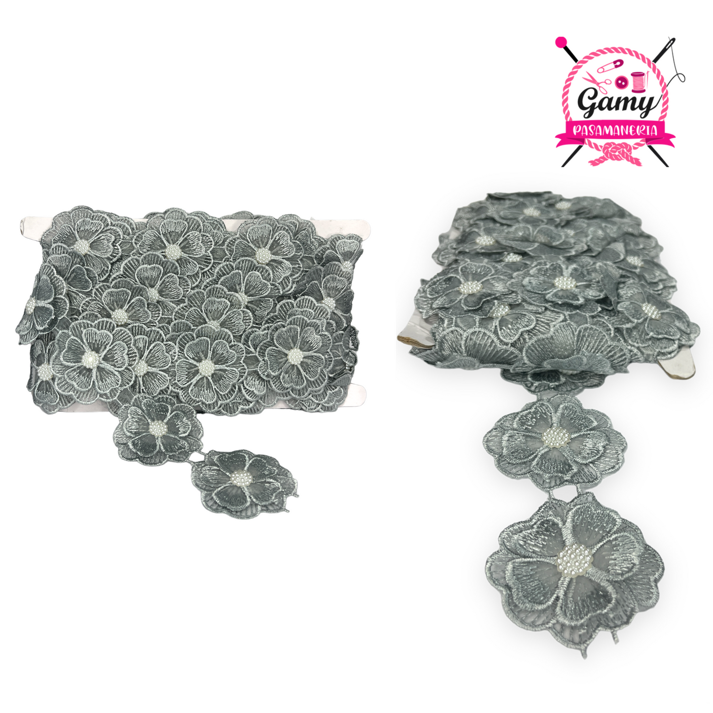 FLOR CONTINUA CON PERLA X METRO COD:M2