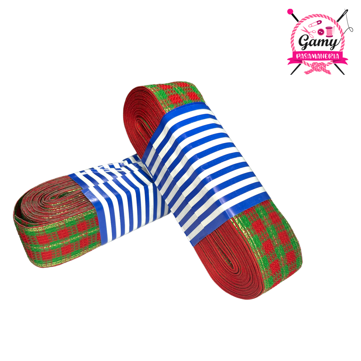 CINTA WAFER O ESCOCESA NAVIDEÑA 3.8 CM