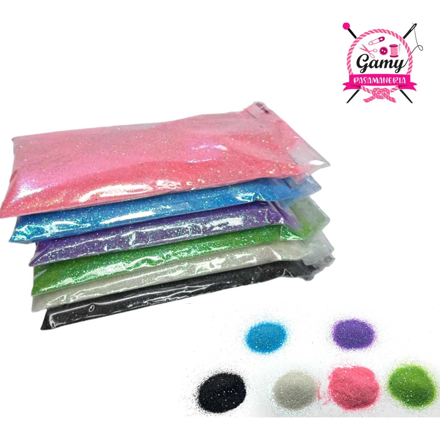 ESCARCHA COLORES PASTELES BOLSITAS DE 100 GRAMOS