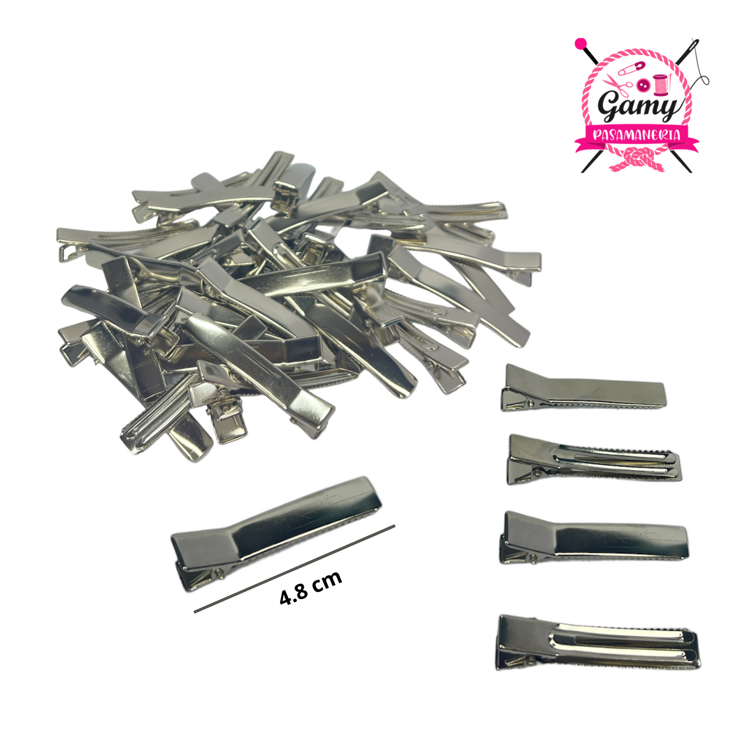 GANCHO PICO DE PATO 4.8 CM PARA LAZOS DOBLE PICO