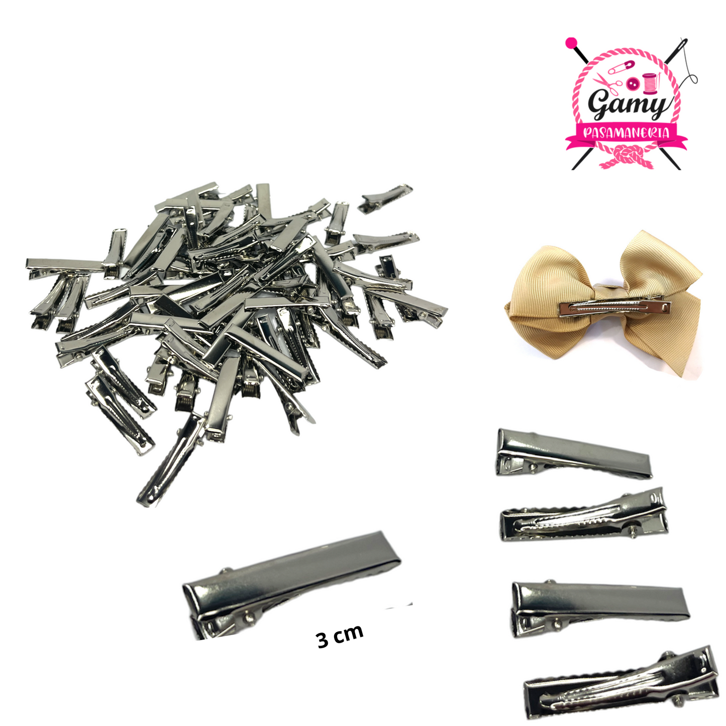 GANCHO PICO DE PATO 3 CM PARA LAZOS CLASICOS