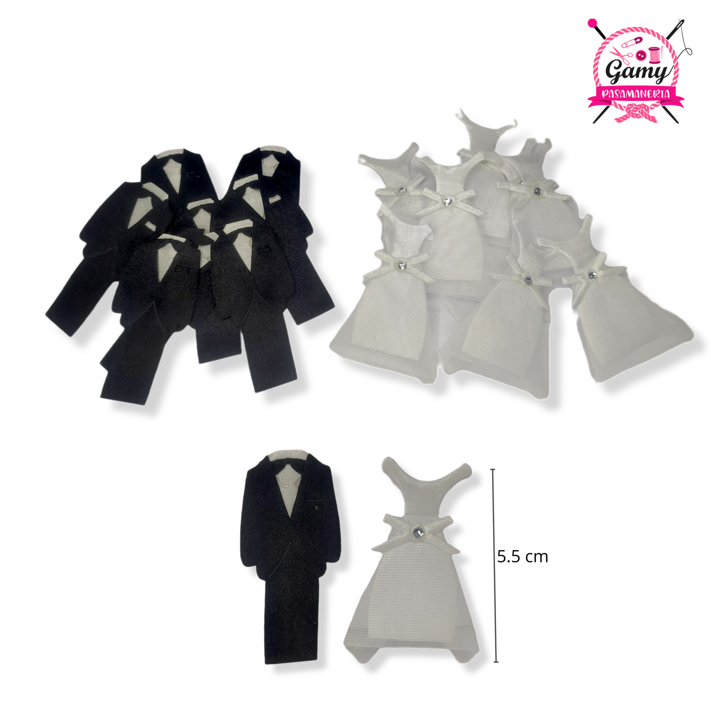 SMOKING Y VESTIDO DE NOVIA APLICACION