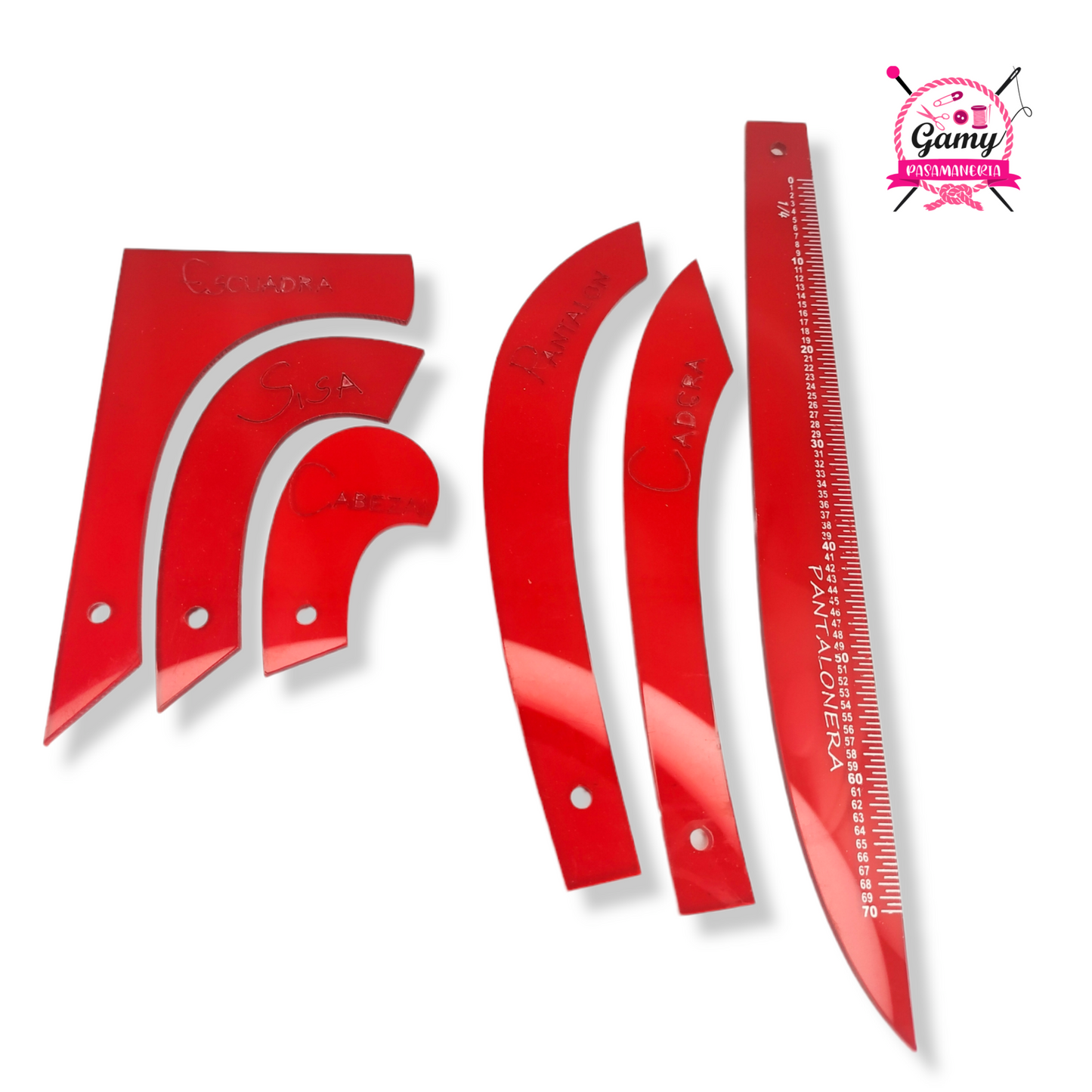 Regla Modista Costura 1/4