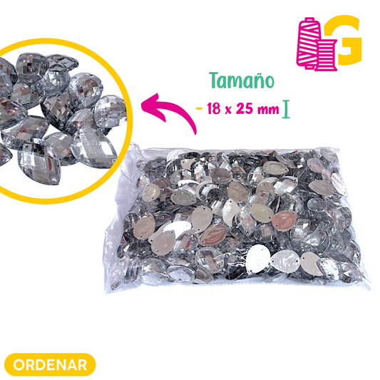 AVALORIO O  PEDRERIA GOTA X BOLSA 100 PCS