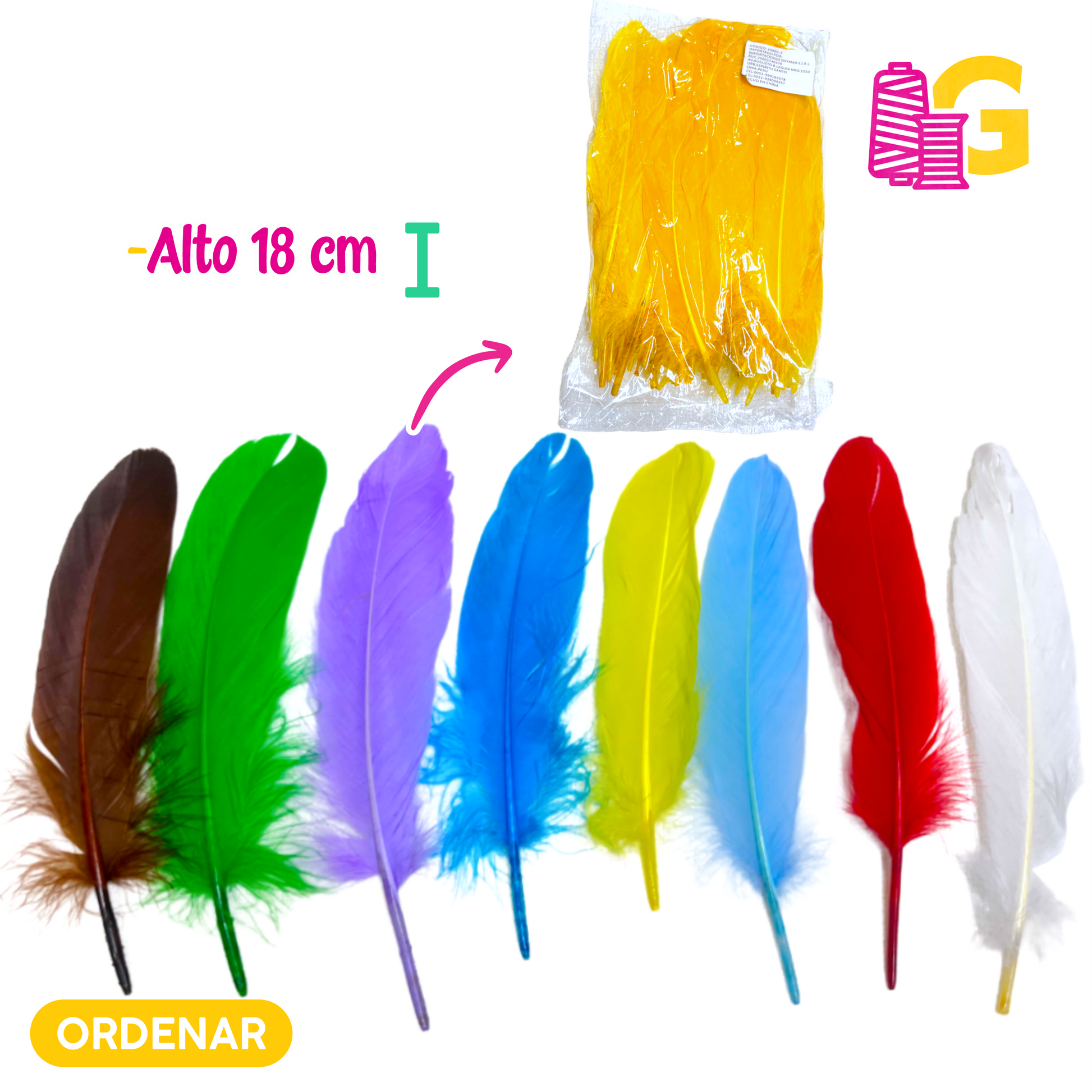 PLUMAS ARTIFICIALES X DOCENA – gamypasamaneria