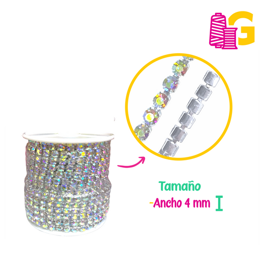 STRASS EN TIRA TORNASOL s18 X METRO