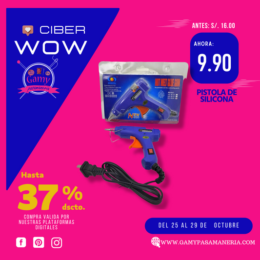 PISTOLA DE SILICONA ¡PRODUCTO CON DESCUENTO!
