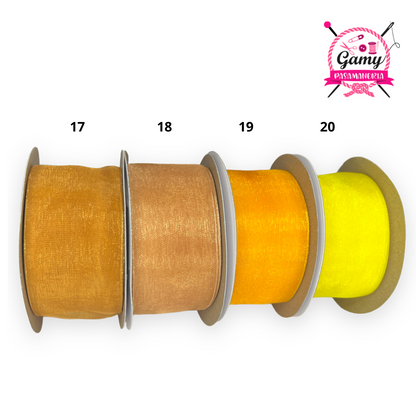 CINTA DE ORGANZA 4 CM X ROLLO DE 23 METROS